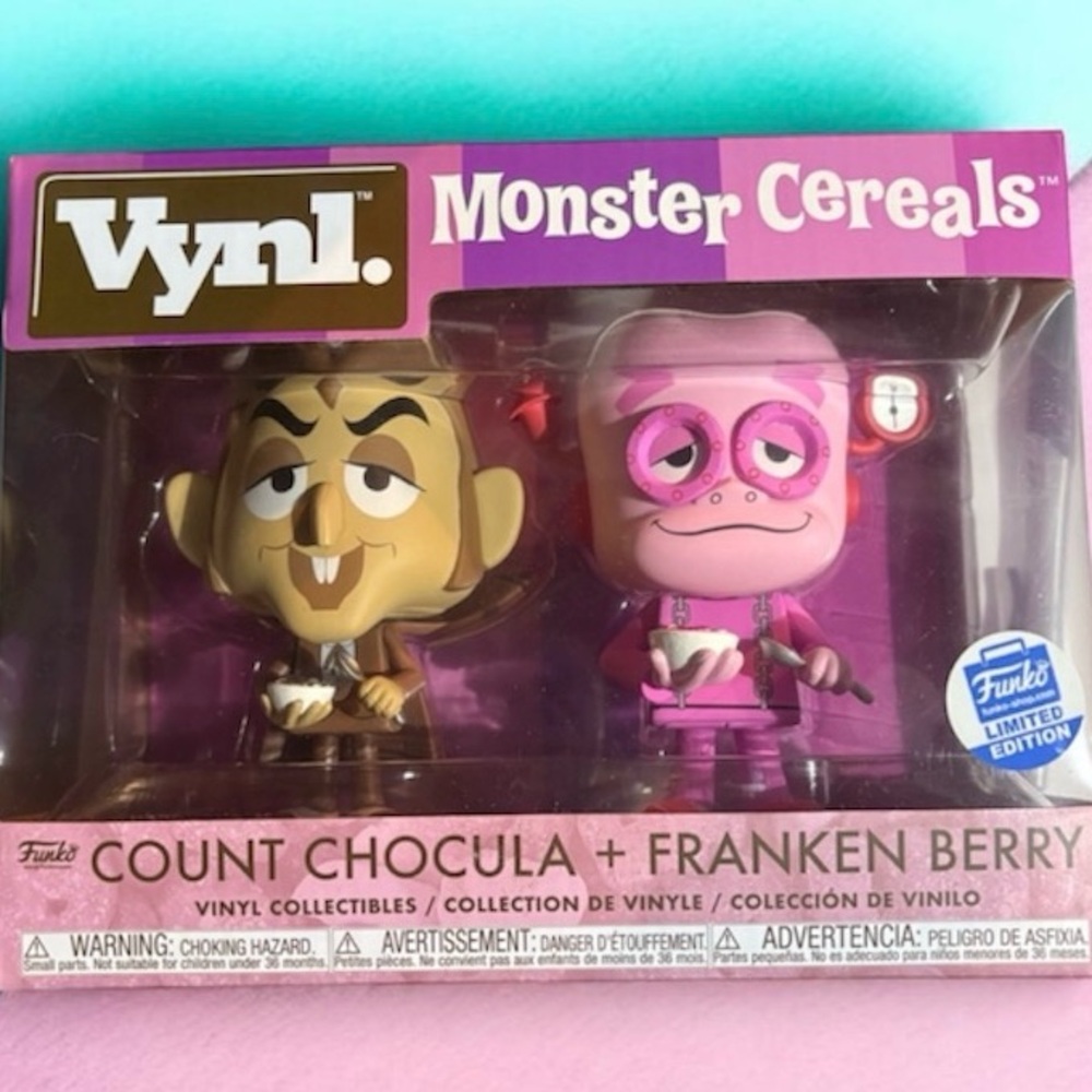 Funko Pops Vynl Editions Monster Cereals Count Chocula and Franken Berry